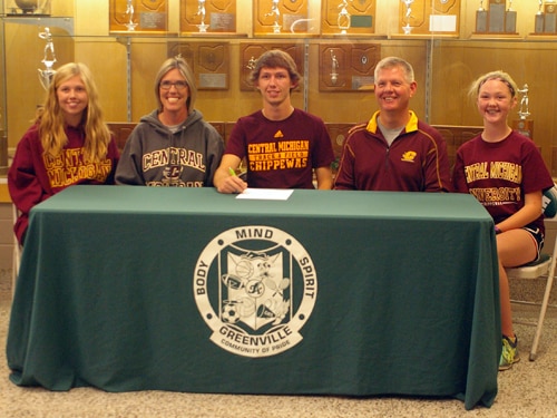 Greenville pole vaulter AJ Frens commits to Central Michigan University track and field team