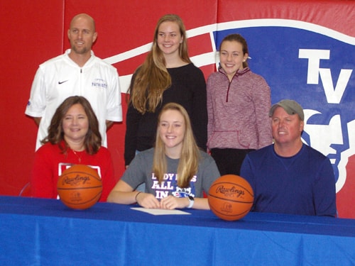 Tri-Village’s Allie Downing commits to Belmont Abbey College women’s basketball team