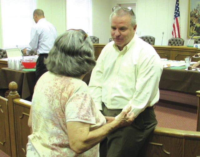 City holds reception for Bowers