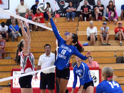 Franklin Monroe volleyball team wins 3-1 at Twin Valley South