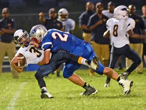 Tri-Village football team shuts out Riverview East Academy