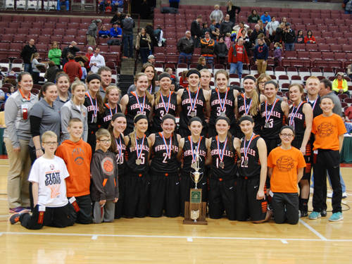 Versailles girls basketball finishes as state runner up with loss to Gates Mills Gilmour Academy
