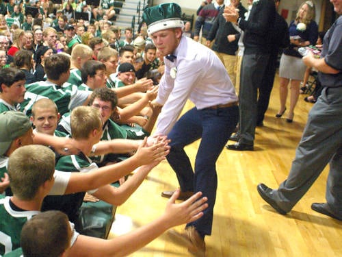 Greenville senior Ryan Trick crowned Chief Greenwave during Homecoming festivities