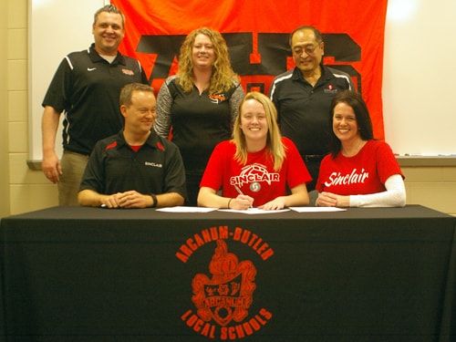 Arcanum’s Shai Robinson signs letter of intent to play volleyball for Sinclair Community College