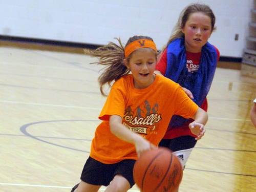 185 girls attend youth girls basketball camp in Versailles