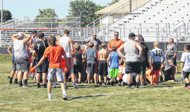 Future Tigers learning about football at youth camp