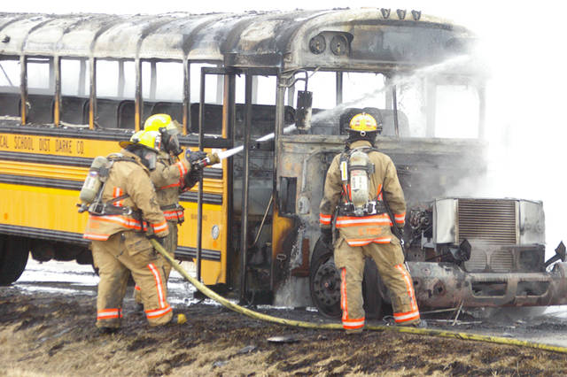 Franklin Monroe school bus catches on fire