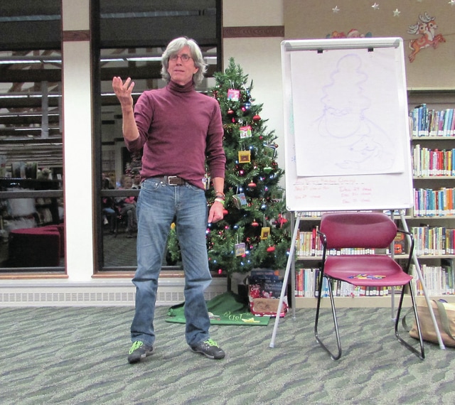 Famous author visits local library